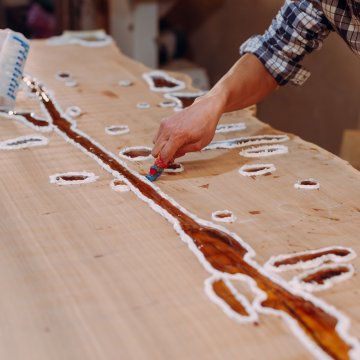 diy epoxy table setup